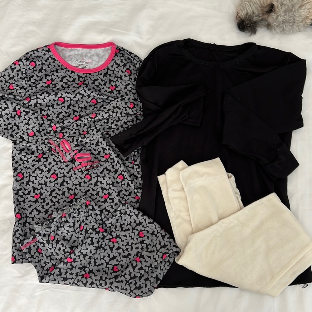 2 sets of long underwear for skiing- sold together (2 tops, 2 bottoms)